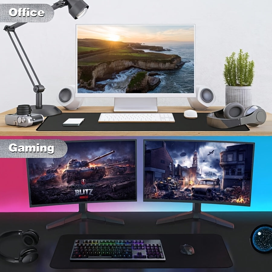 Extra Large Gaming Mouse Pad - Non-Slip, Washable Rubber Base Desk Mat 35.4x15.7 Inches - Vibrant Fantasy Artwork, Thick & Durable, Ideal for Gamers & Professionals, Perfect for Modern Workspaces