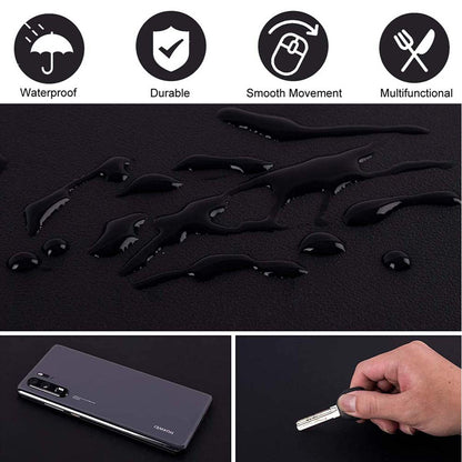 Rose Golden Mouse Pad 1pc Waterproof Rose Golden Floral Initial Mouse Pad - Smooth Glide Rubber Base Multifunctional Gaming & Office Accessory - Decorative Desk Item Faux Leather Desk Mat for Computers and Laptops