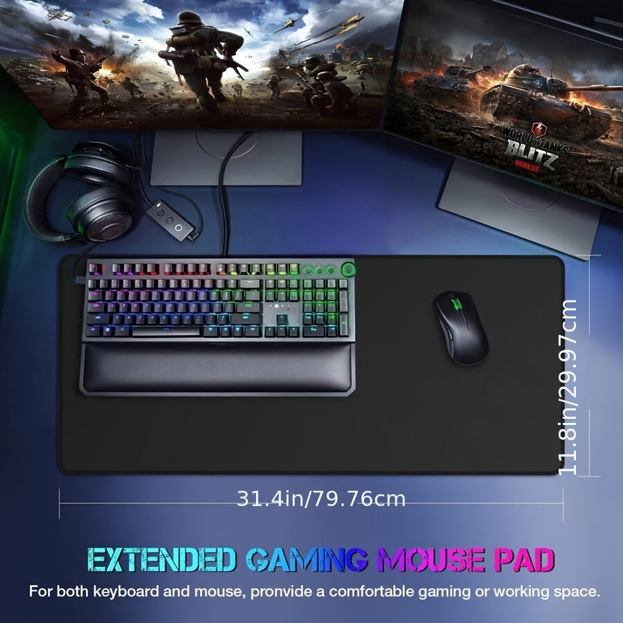 Extra Large Gaming Mouse Pad - Non-Slip, Washable Rubber Base Desk Mat 35.4x15.7 Inches - Vibrant Fantasy Artwork, Thick & Durable, Ideal for Gamers & Professionals, Perfect for Modern Workspaces